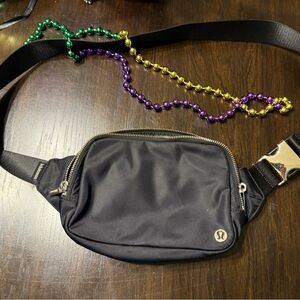 Lululemon Black and Gold Belt Bag